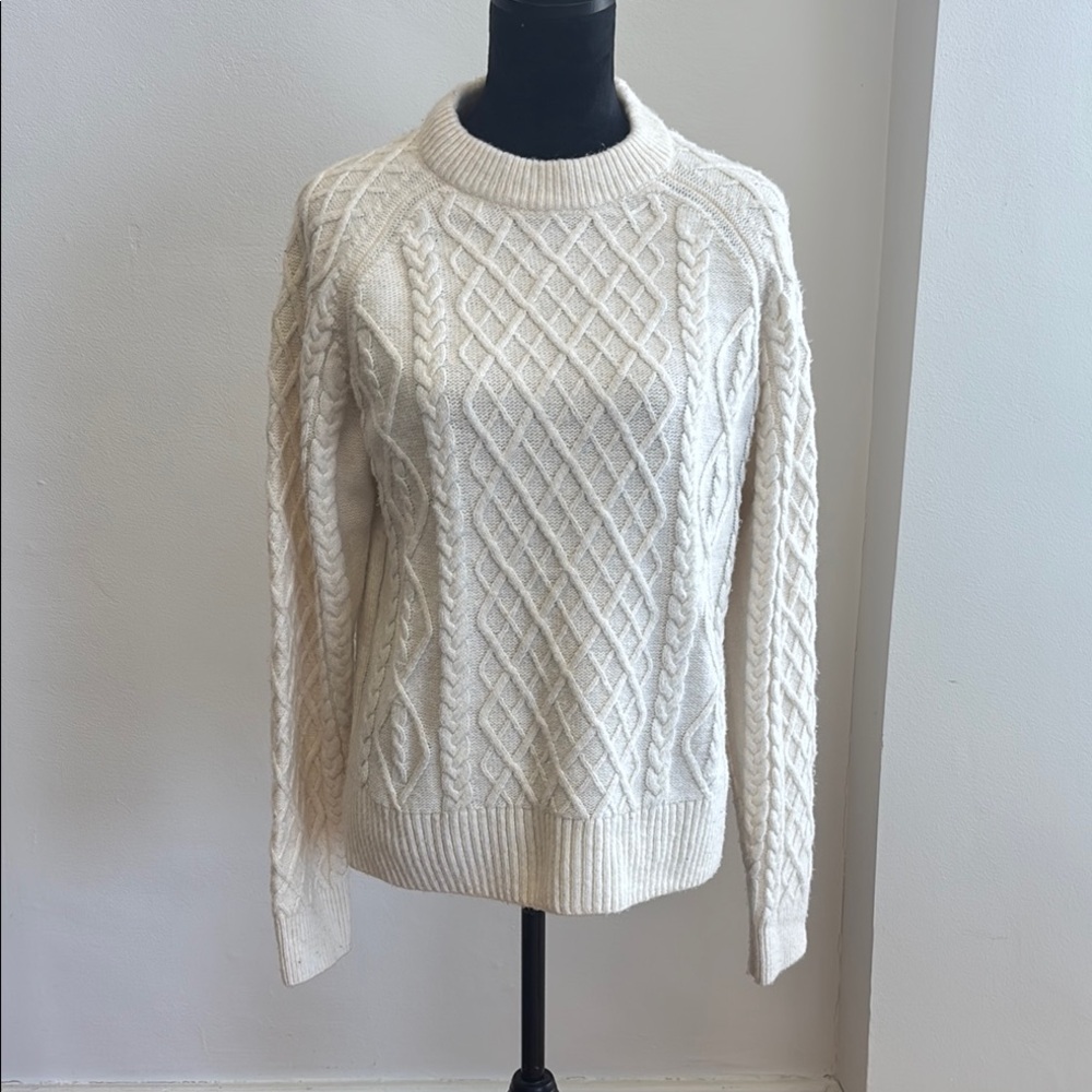 Cable Knit Cream Sweater